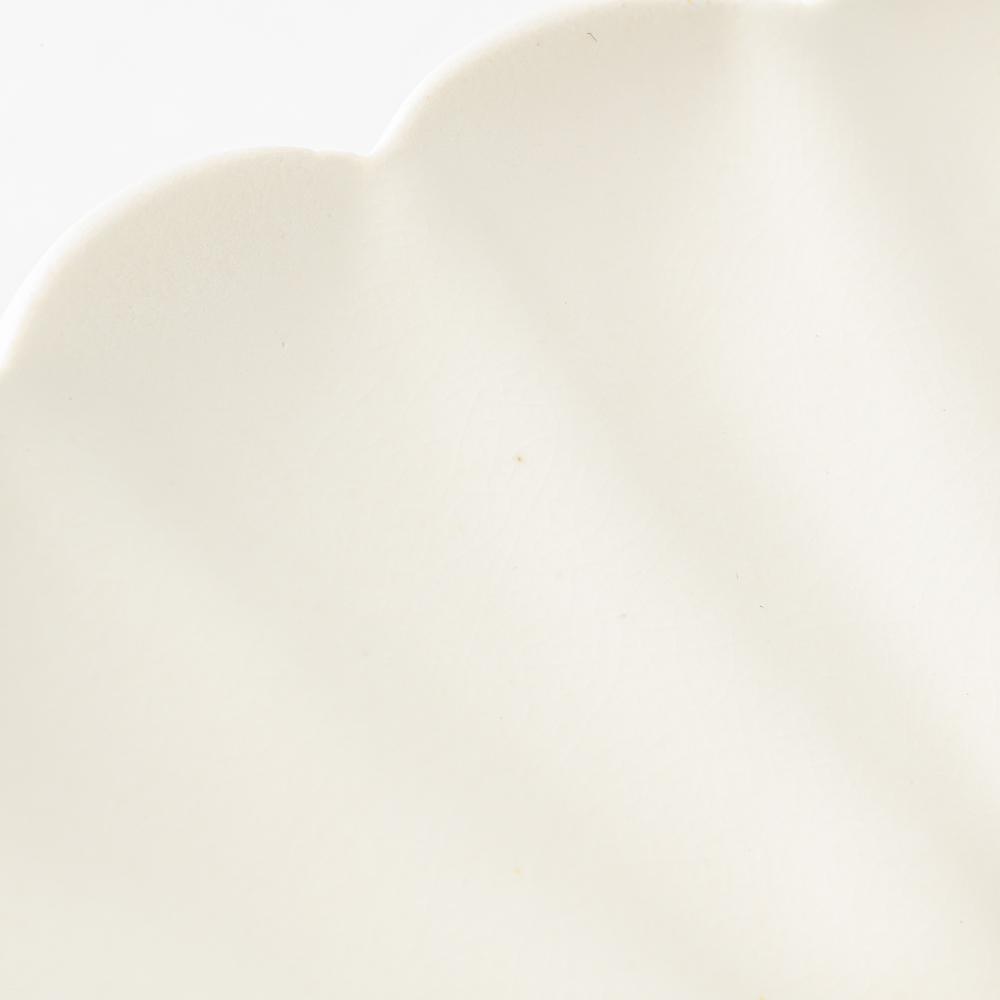 yoshida pottery 輪花皿 恋人white yoshida pottery 陶磁器作家もの