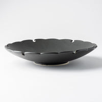 yoshida pottery 雪輪皿 大人black yoshida pottery 陶磁器作家もの