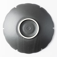 yoshida pottery 雪輪皿 大人black yoshida pottery 陶磁器作家もの