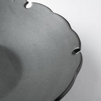 yoshida pottery 雪輪皿 大人black yoshida pottery 陶磁器作家もの