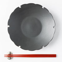 yoshida pottery 雪輪皿 大人black yoshida pottery 陶磁器作家もの