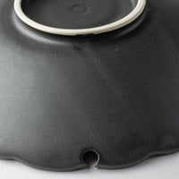yoshida pottery 雪輪皿 大人black yoshida pottery 陶磁器作家もの