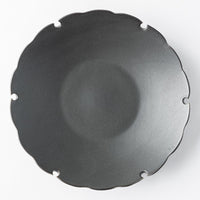 yoshida pottery 雪輪皿 大人black yoshida pottery 陶磁器作家もの