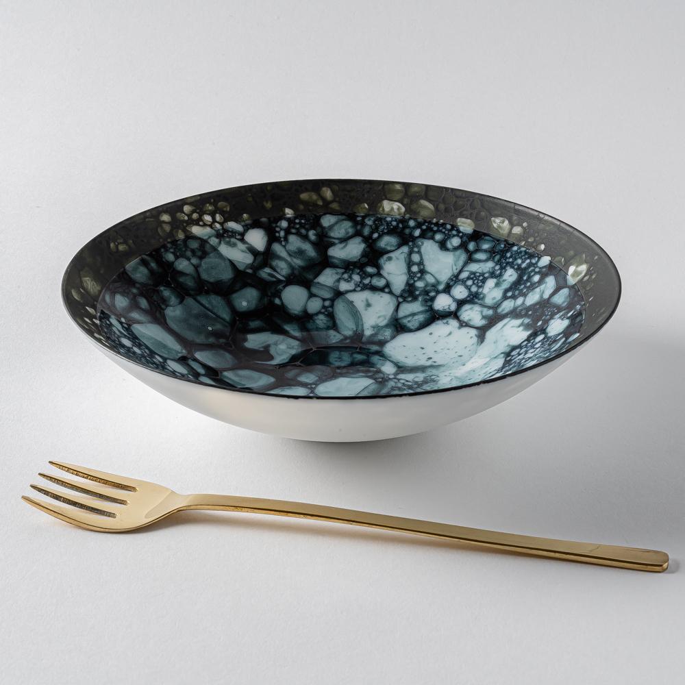 有田焼 やま平窯 泡 ボウル 18㎝ Black ¥7,920 大人の焼き物
