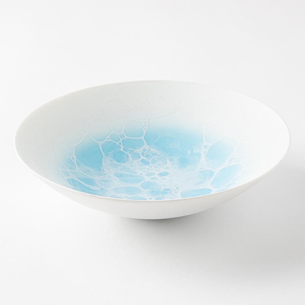 有田焼 やま平窯 泡 ボウル 18㎝ Blue 有田焼 やま平窯 有田焼