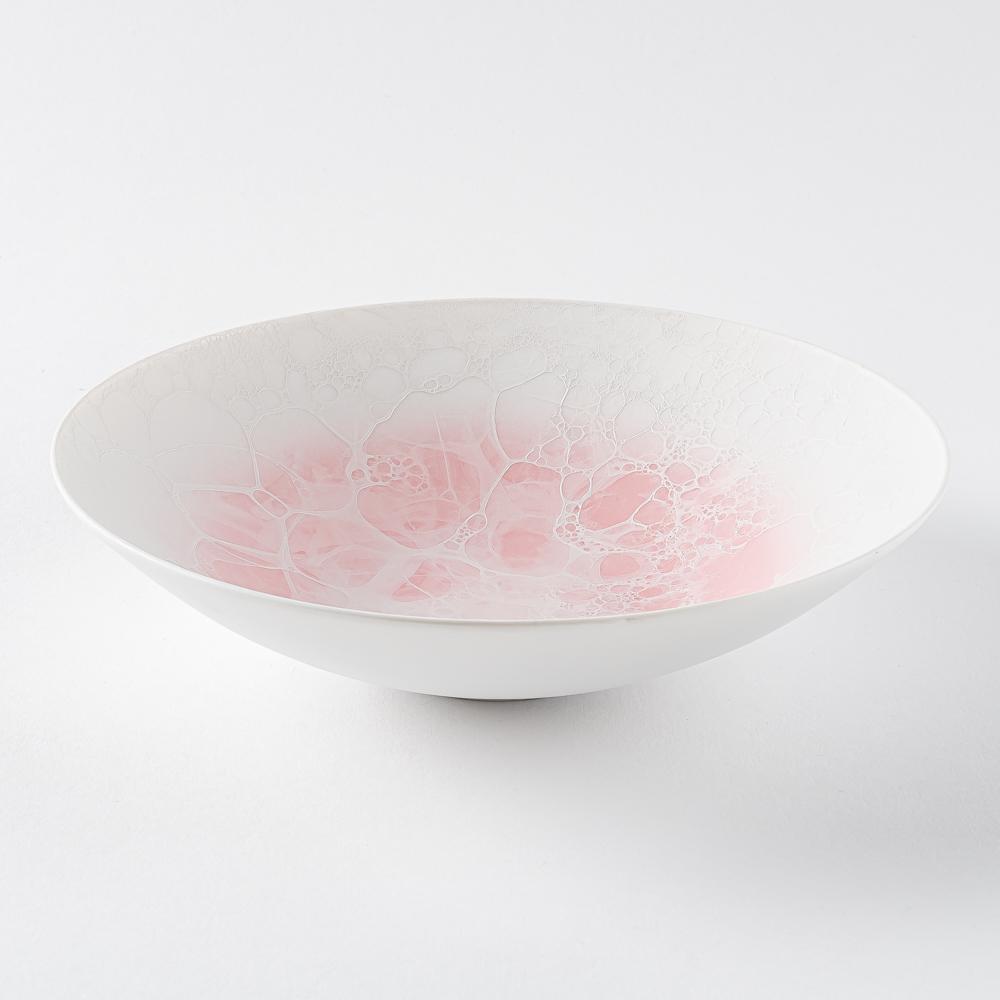 有田焼 やま平窯 泡 ボウル 18㎝ ピンク 有田焼 やま平窯 有田焼