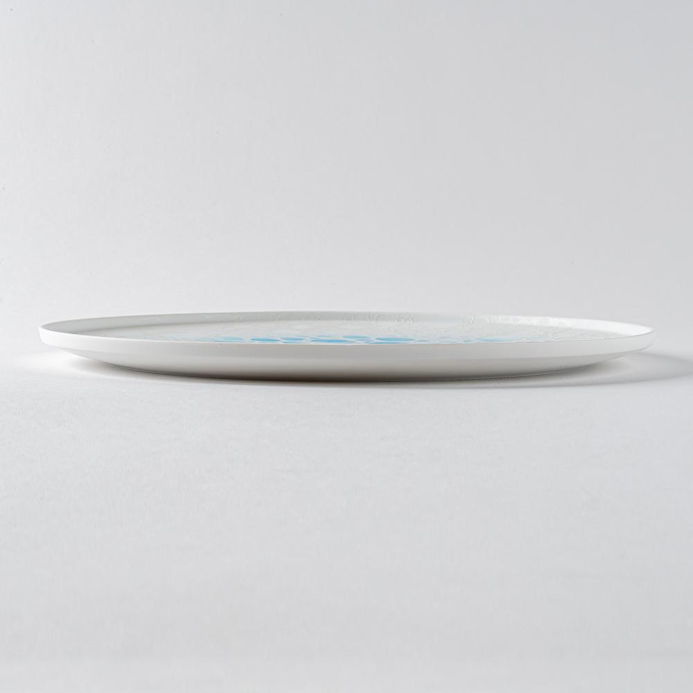 有田焼 やま平窯 泡 frame ラウンドプレート 26㎝ Blue ¥14,256 大人の