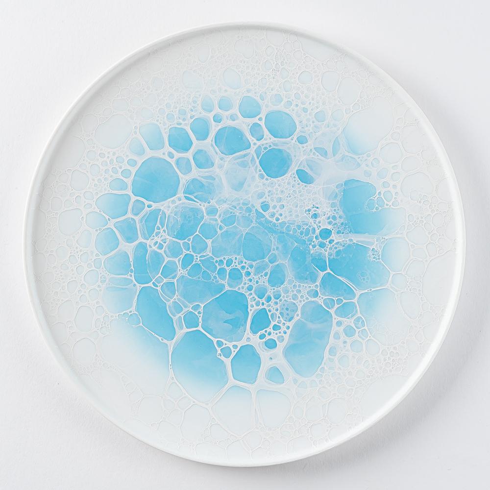 有田焼 やま平窯 泡 frame ラウンドプレート 26㎝ Blue ¥14,256 大人の