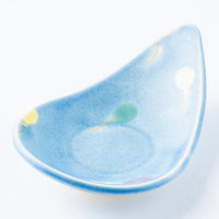 作家 柴田礼美 しずく皿20-風船/ブルー 作家 柴田礼美 陶磁器作家もの