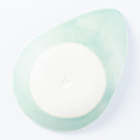 作家 柴田礼美 しずく皿20-風船/グリーン 作家 柴田礼美 陶磁器作家もの