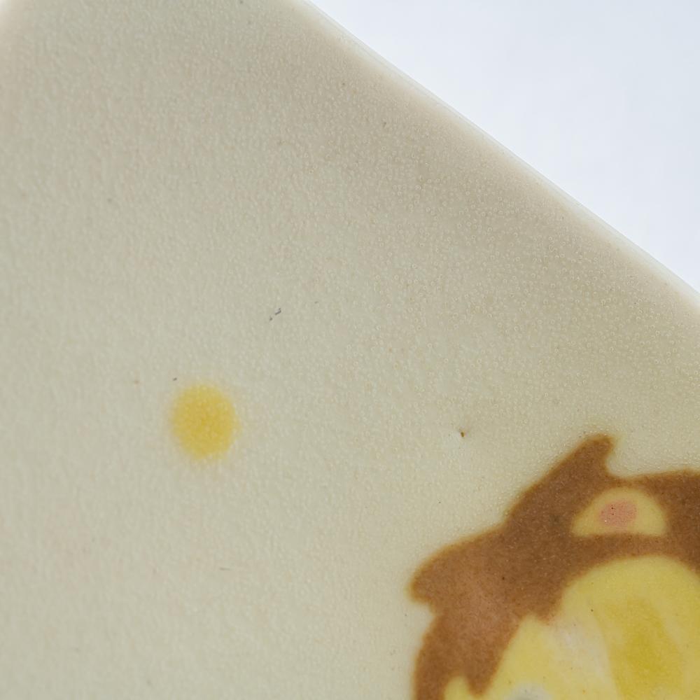 作家 柴田礼美 しずく皿20-ライオン/ホワイト 作家 柴田礼美 陶磁器作家もの