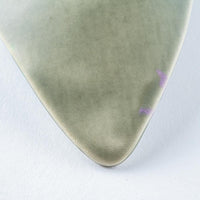 作家 柴田礼美 しずく皿-鳥/グレー 作家 柴田礼美 陶磁器作家もの