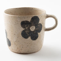 作家 岡村朝子 マグカップ flower A 作家 岡村朝子 陶磁器作家もの