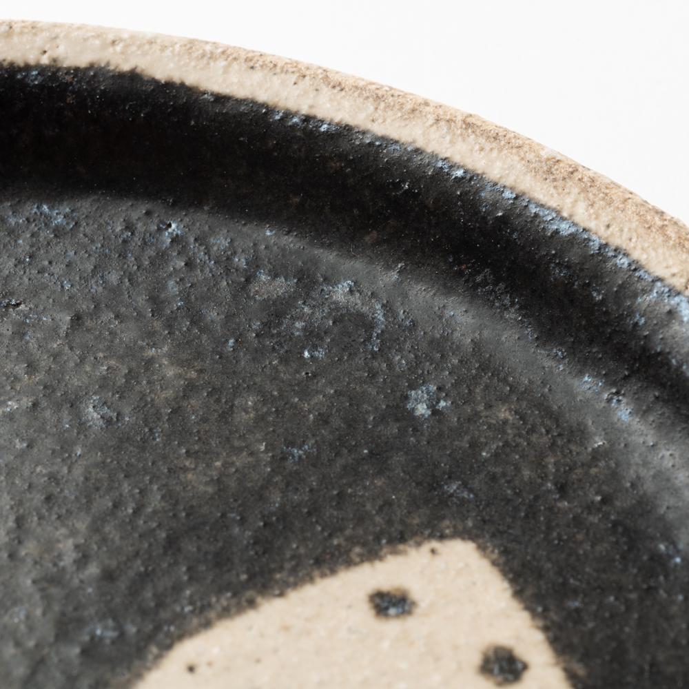 作家 岡村朝子 丸皿 小 bird A 作家 岡村朝子 陶磁器作家もの