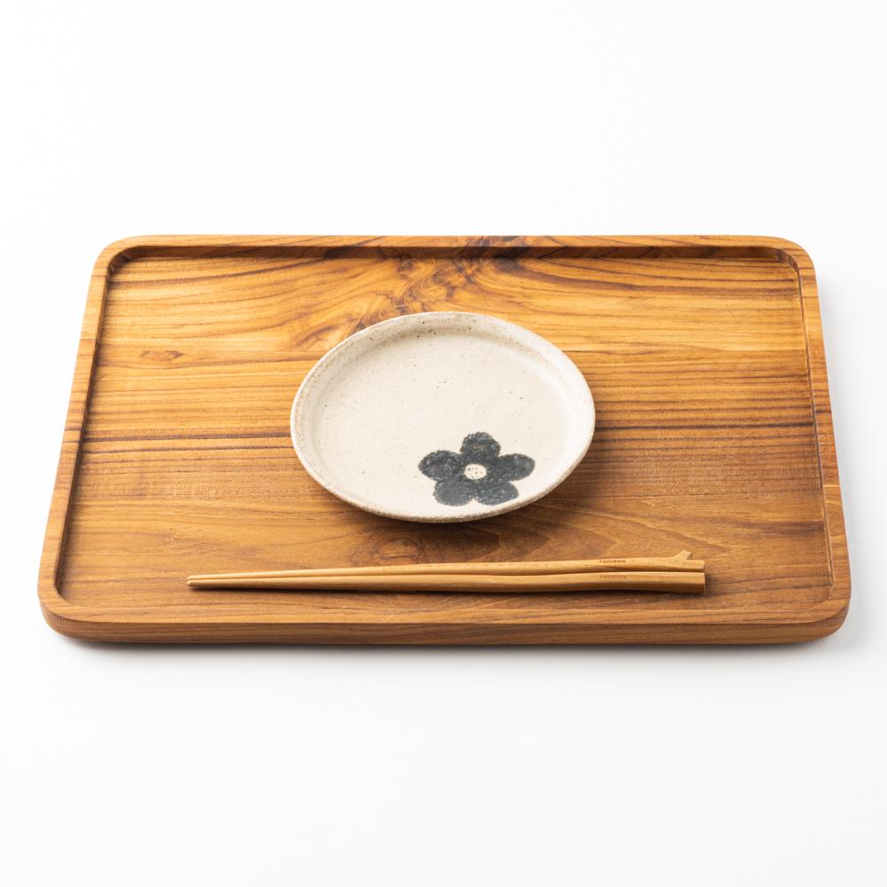 作家 岡村朝子 丸皿 小 flower A 作家 岡村朝子 陶磁器作家もの