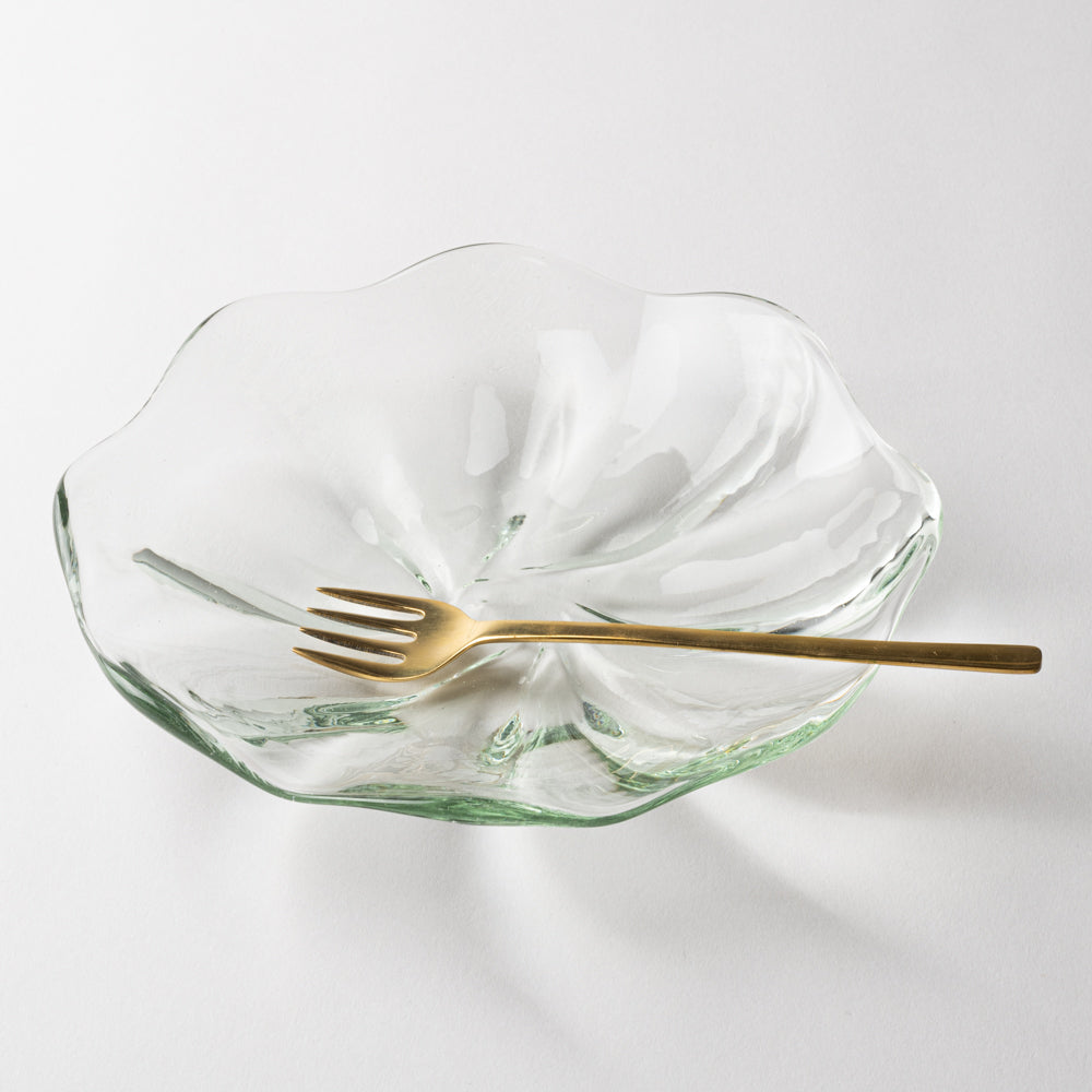琉球ガラス工房　glass32　うず皿(クリア) 琉球ガラス工房glass32 琉球ガラス