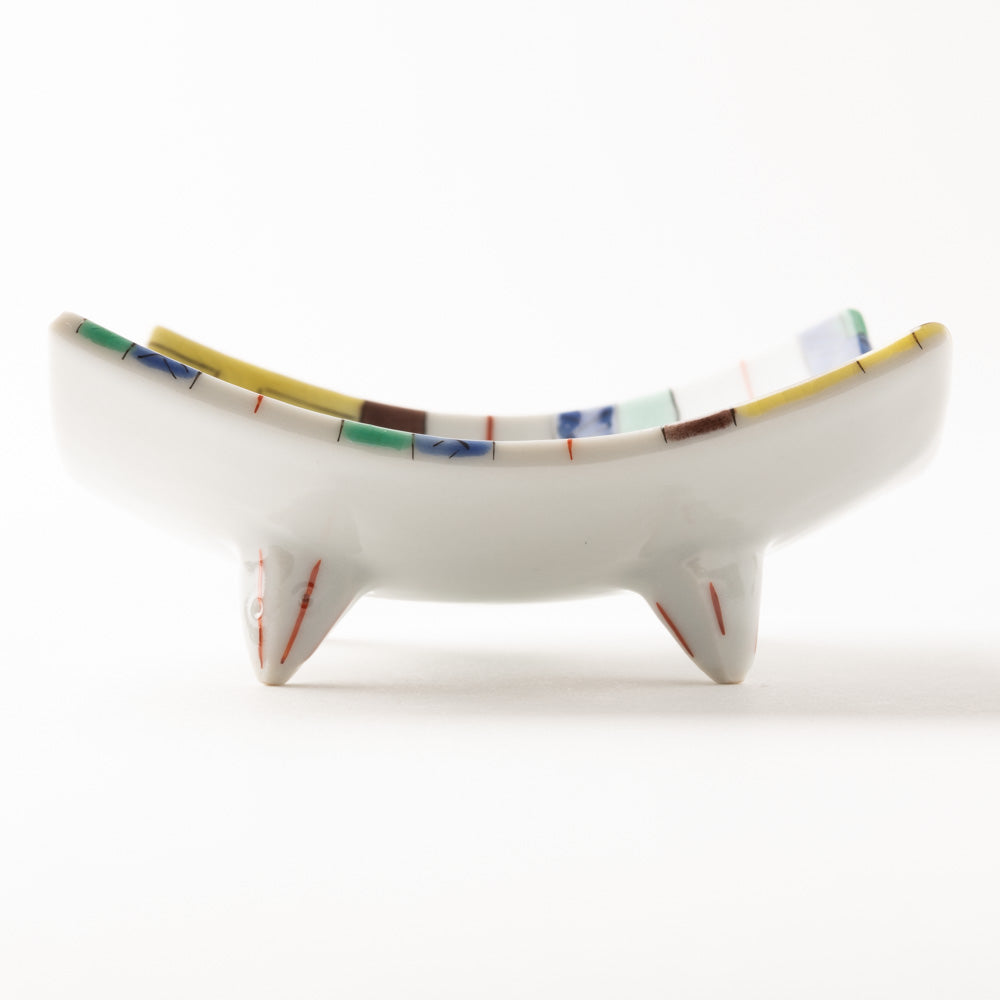 九谷焼工房花もん　珍味皿(幾何) 九谷焼工房花もん 九谷焼