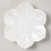 京焼・清水焼 陶あん　花結晶　桔梗皿（白） 京焼・清水焼 陶あん 京焼・清水焼