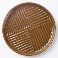 美濃焼　正陶苑　蒸れにくい トーストプレート（パン皿）　キャメル 美濃焼　正陶苑 美濃焼