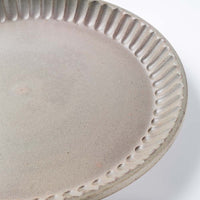 美濃焼　正陶苑　リムプレート（皿）大　マットグレー