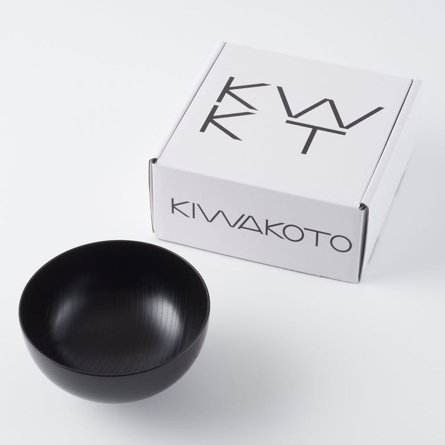 京焼・清水焼　KIWAKOTO　TSUKI 夜(素黒目漆) BOWL