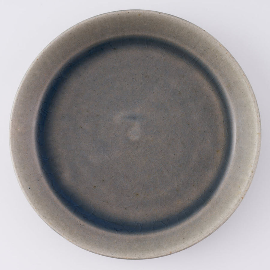 益子焼　ネギシ製陶　5寸平皿　ブルー