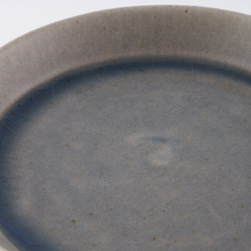 益子焼　ネギシ製陶　5寸平皿　ブルー