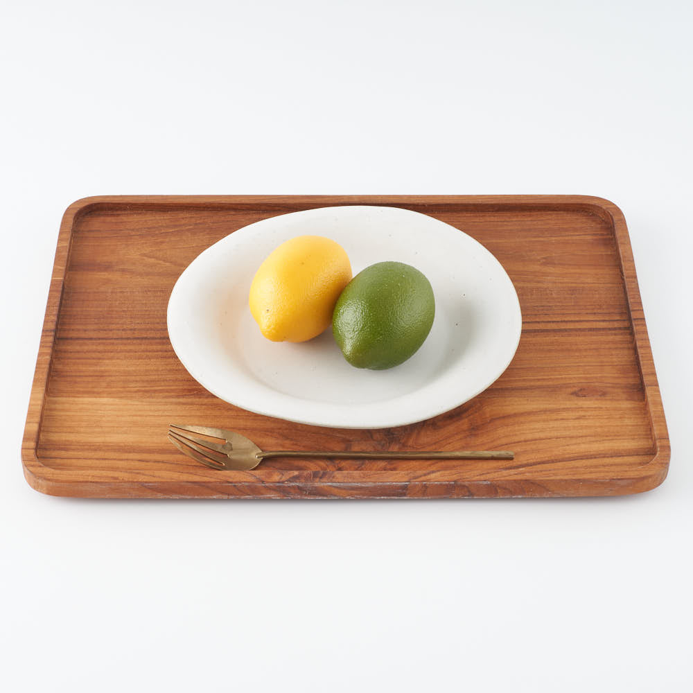 teto ceramics　リム皿(中)　白マット