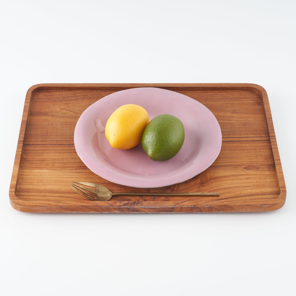 teto ceramics　リム皿(中)　ピンク