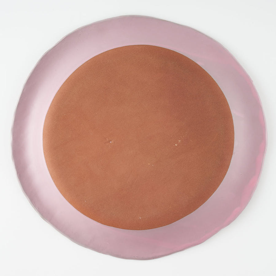 teto ceramics　リム皿(大)　ピンク