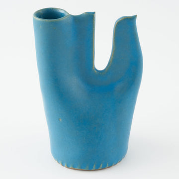 teto ceramics　トリの一輪挿し　青 teto ceramics 陶磁器作家もの