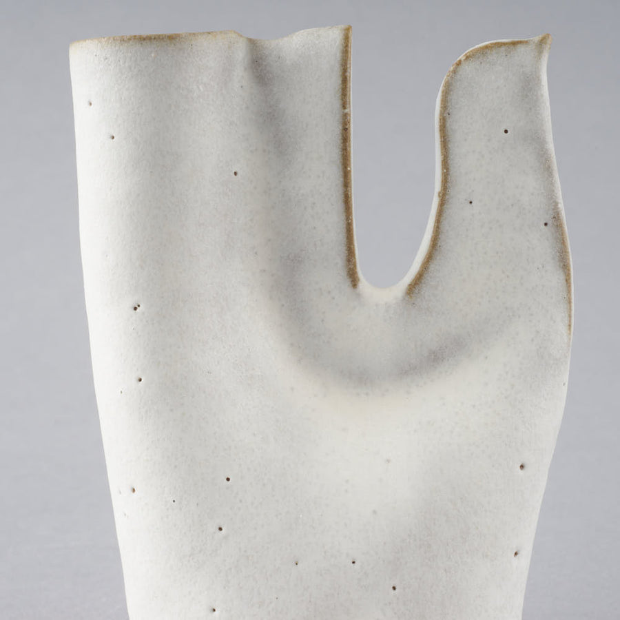 teto ceramics　トリの一輪挿し　白マット
