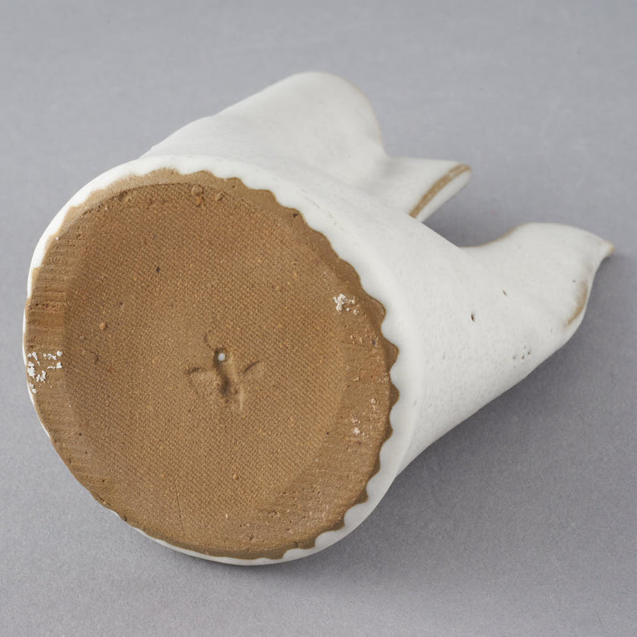 teto ceramics　トリの一輪挿し　白マット
