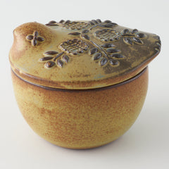 かしわ窯　砂糖入れ sugar container small bird かしわ窯 陶磁器作家もの