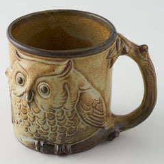 かしわ窯　マグカップ An owl かしわ窯 陶磁器作家もの