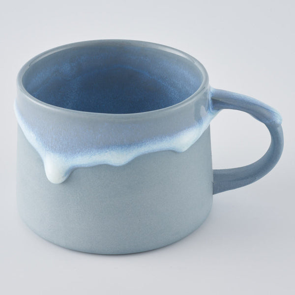 ブルーグレー釉手作りマグカップ ブルーグレー釉手作りマグカップ