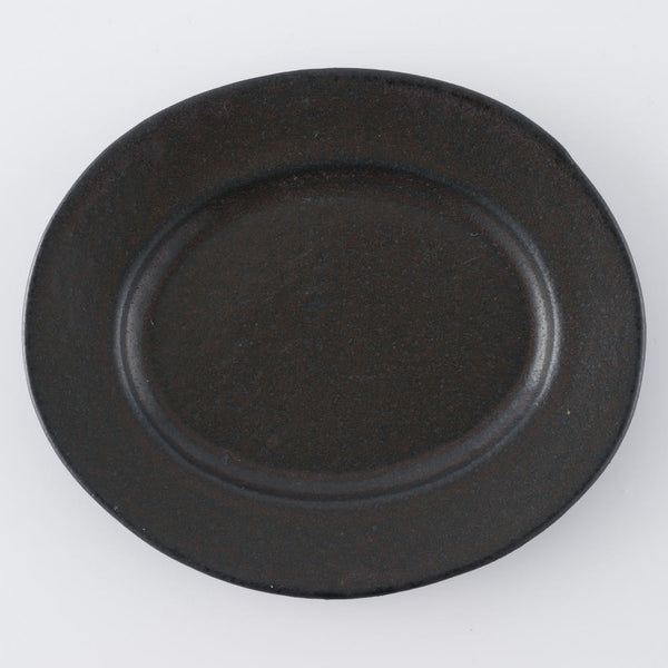 作家 児玉修治 オーバルプレート SS 黒 ¥2,200 大人の焼き物