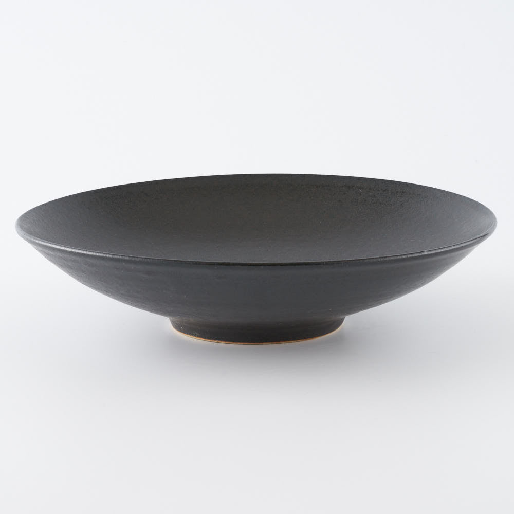 作家　児玉修治　フラットbowl 210 黒 作家　児玉修治 陶磁器作家もの