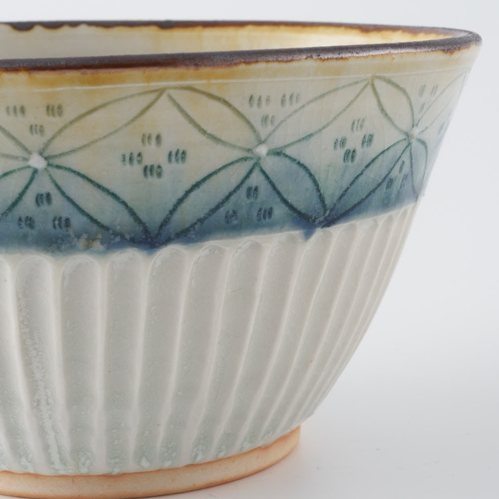 作家　小國美智子　ボーダーボール　深（七宝） 作家　小國美智子 陶磁器作家もの