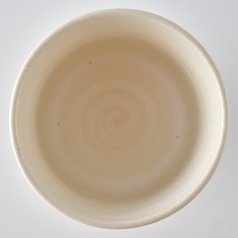 yoshida pottery　玉脚アイスカップ アンティークホワイト yoshida pottery 陶磁器作家もの