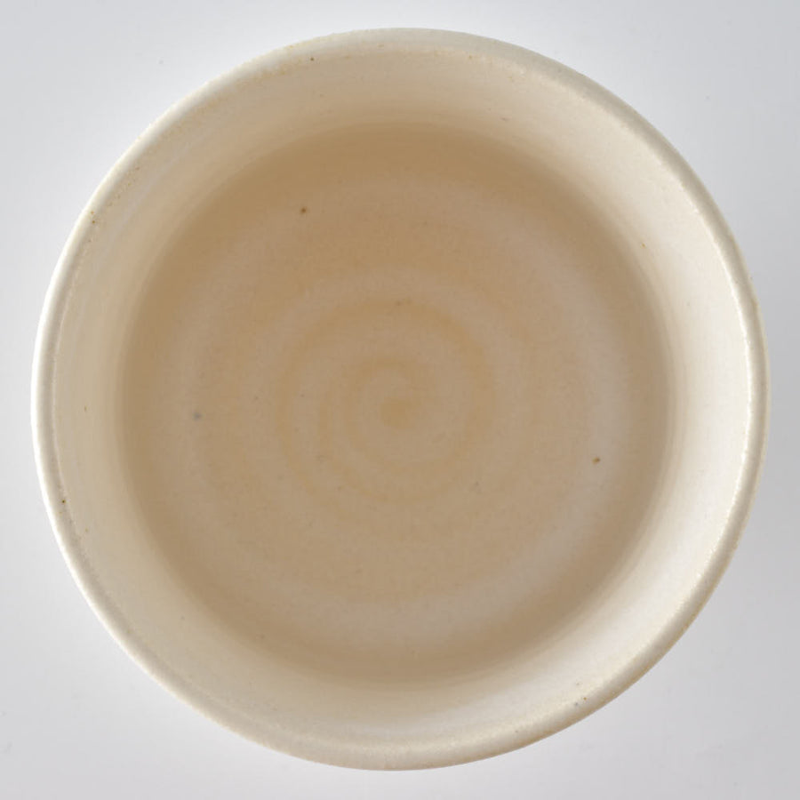 yoshida pottery　玉脚アイスカップ アンティークホワイト yoshida pottery 陶磁器作家もの