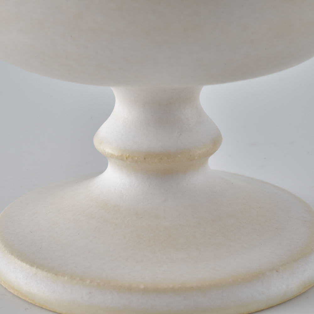yoshida pottery　玉脚アイスカップ アンティークホワイト yoshida pottery 陶磁器作家もの
