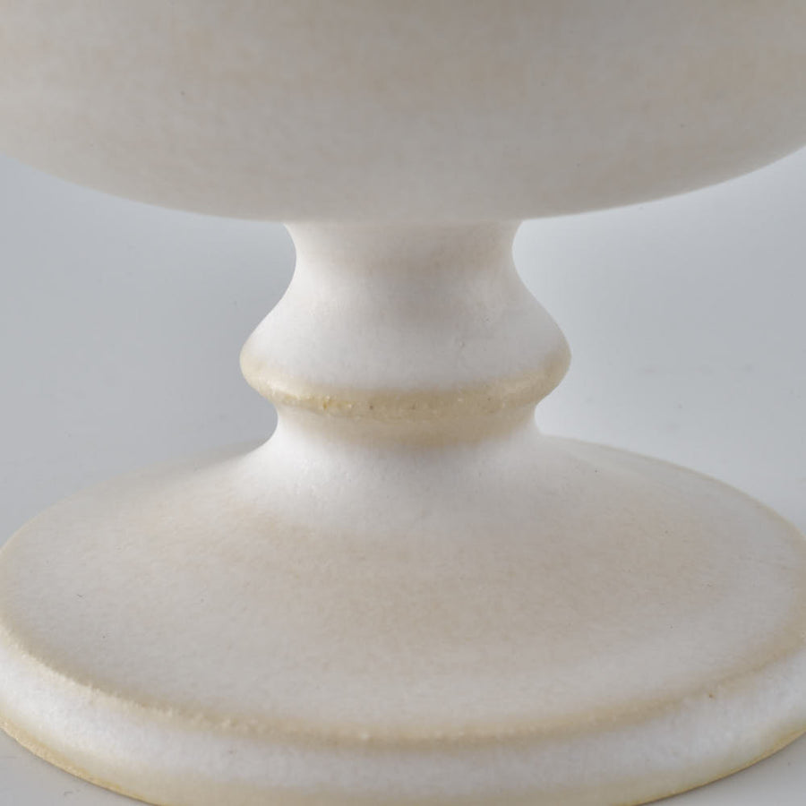 yoshida pottery　玉脚アイスカップ アンティークホワイト yoshida pottery 陶磁器作家もの