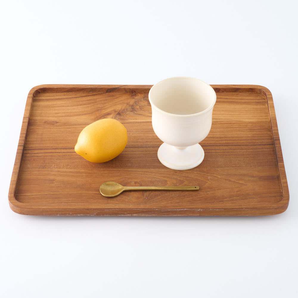 yoshida pottery　玉脚アイスカップ アンティークホワイト yoshida pottery 陶磁器作家もの