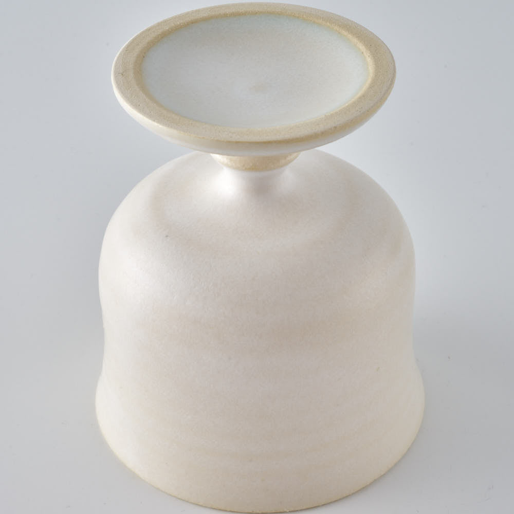 yoshida pottery　玉脚アイスカップ アンティークホワイト yoshida pottery 陶磁器作家もの