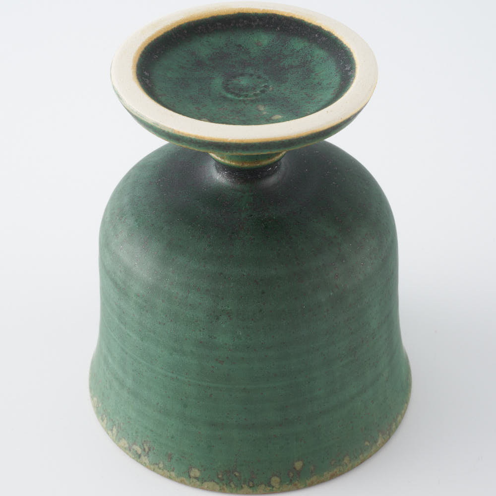 yoshida pottery　玉脚アイスカップ さびいろうぐいす yoshida pottery 陶磁器作家もの