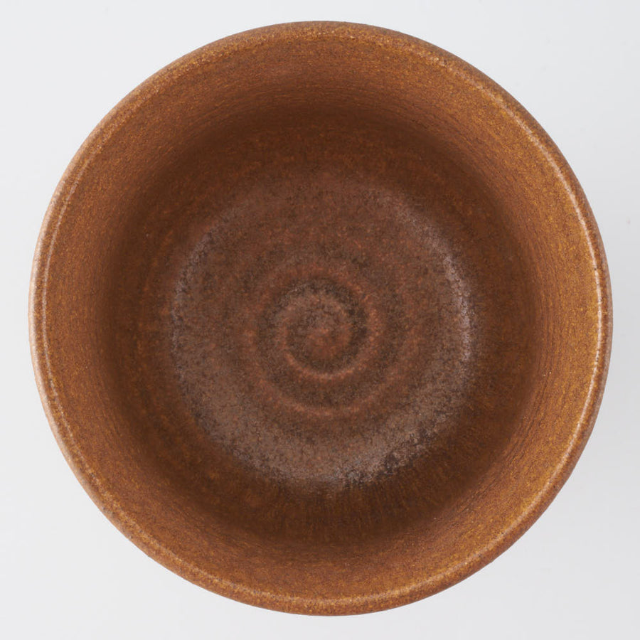 yoshida pottery　玉脚アイスカップ さびいろこはく yoshida pottery 陶磁器作家もの