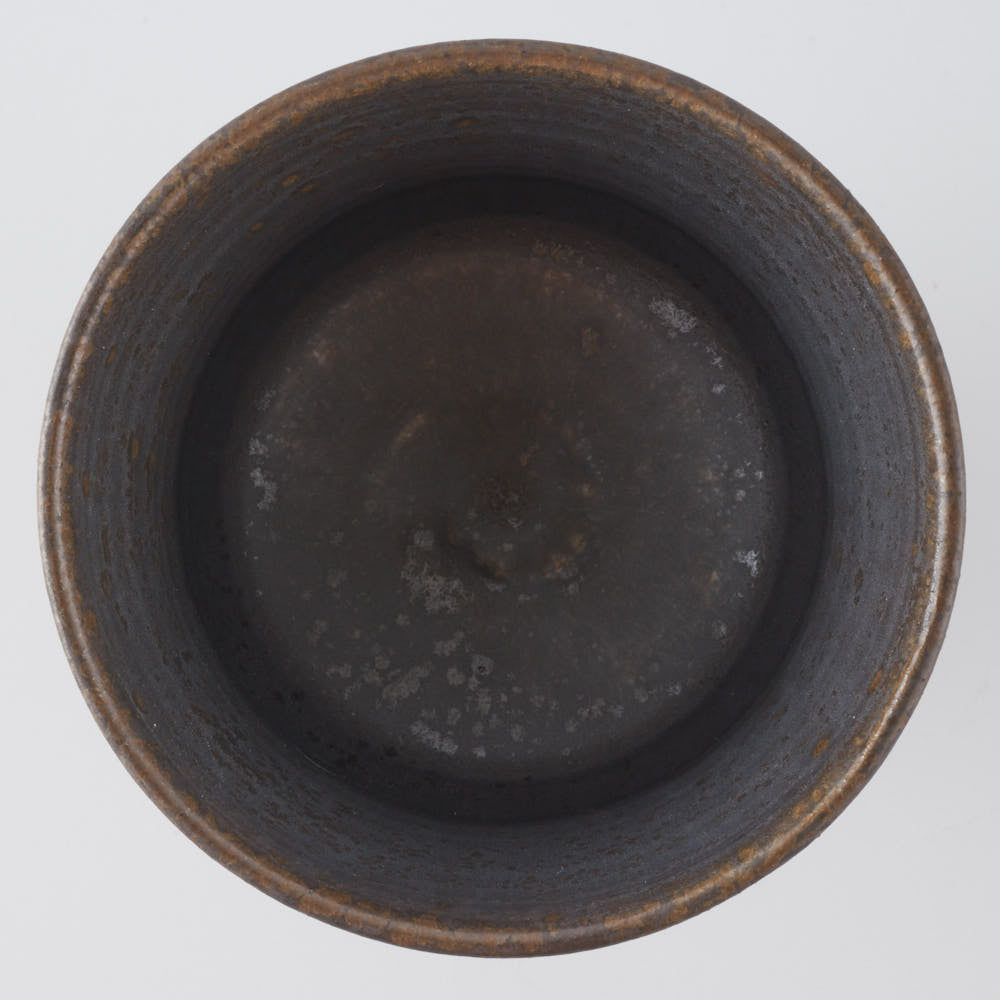 yoshida pottery　玉脚アイスカップ さびいろすす yoshida pottery 陶磁器作家もの