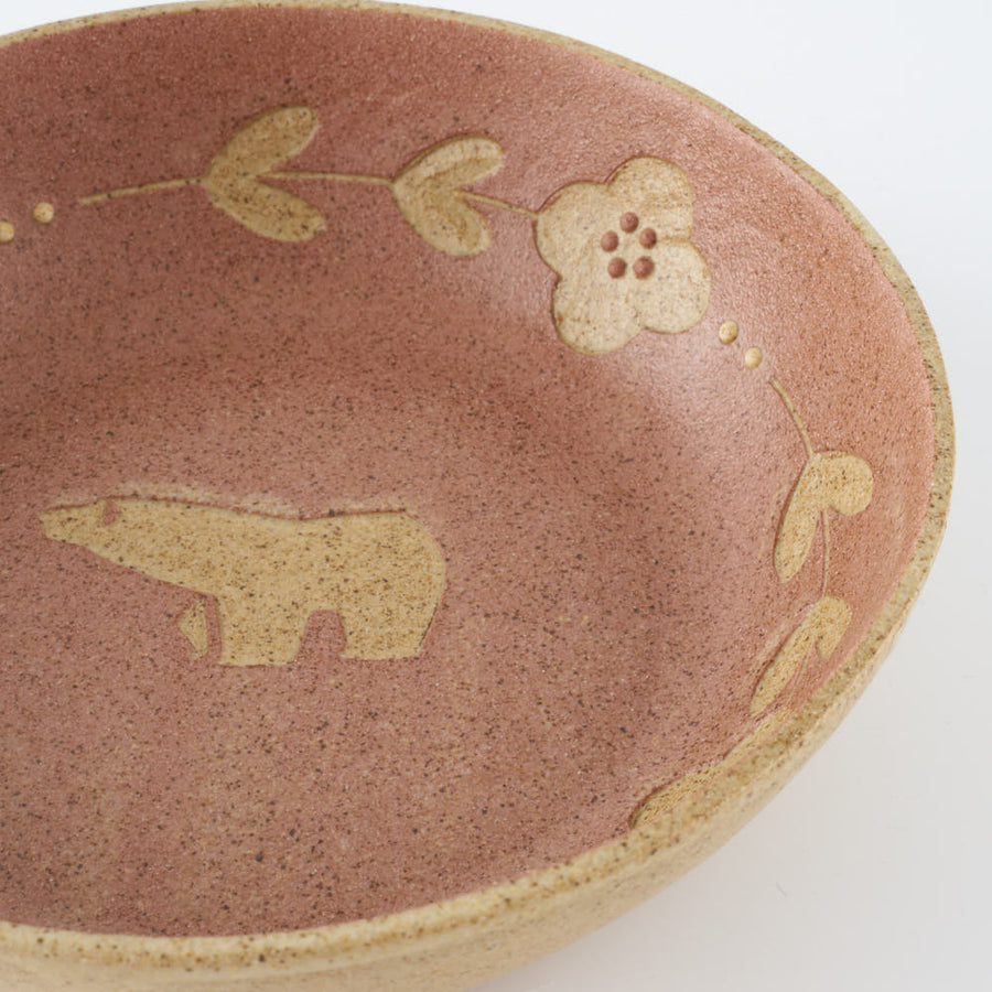 作家　田中遼馬　丸ボウル160mm/シロクマ/スモークピンク