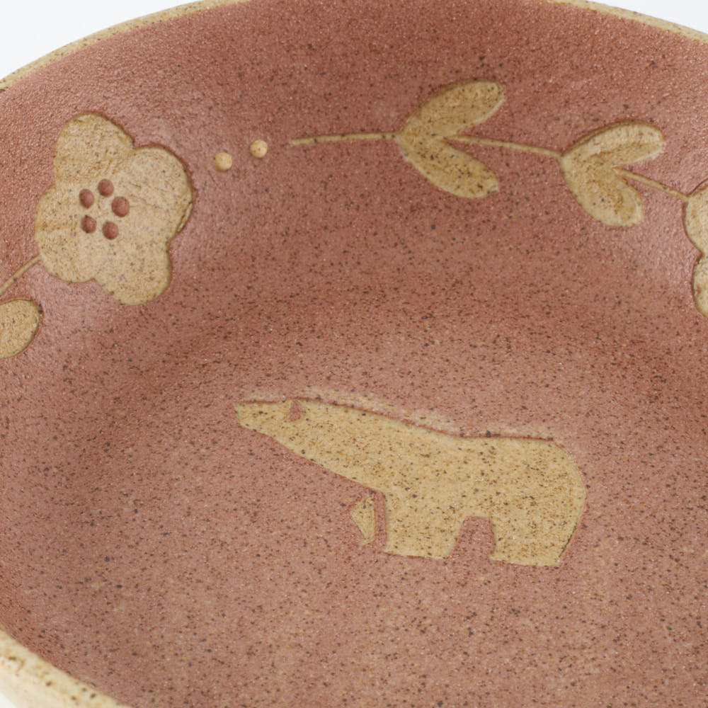 作家　田中遼馬　丸ボウル160mm/シロクマ/スモークピンク